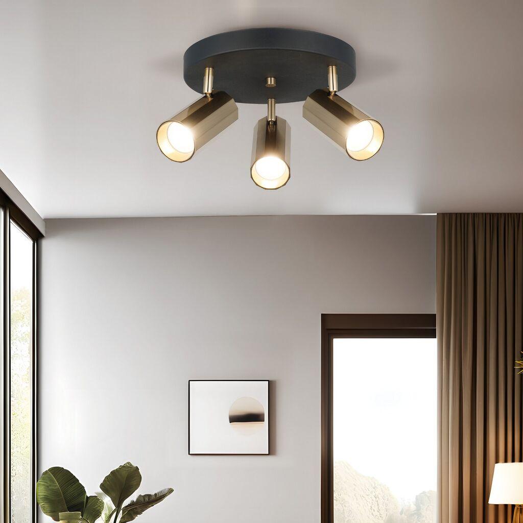 Opviq Luster Oktano-52-23, O6, 12cm, IP20 Zlatno-crne boje