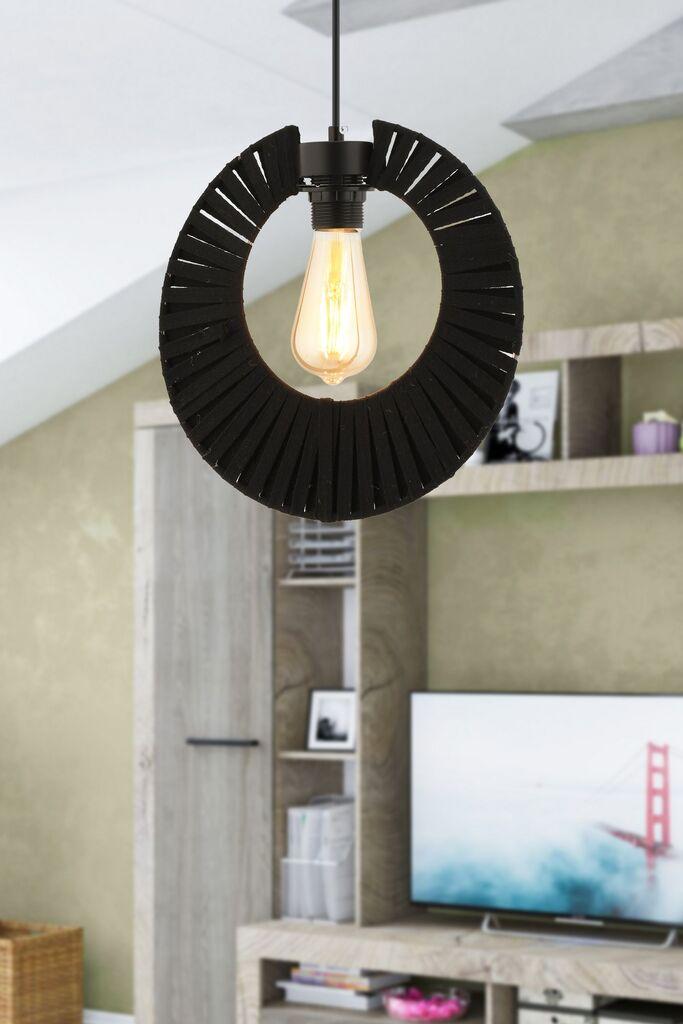 Opviq Luster Kruh, 30cm, Crni