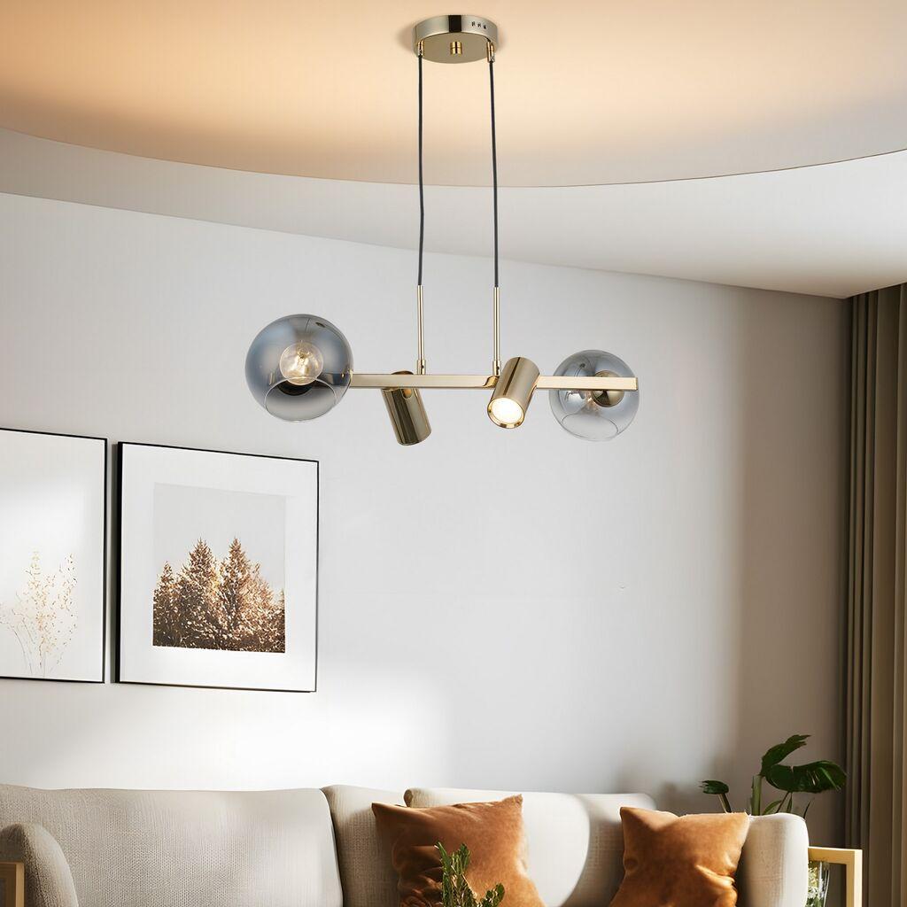 Opviq Luster Zerde-80-04, O14, 12cm, IP20 Zlatno-crne boje