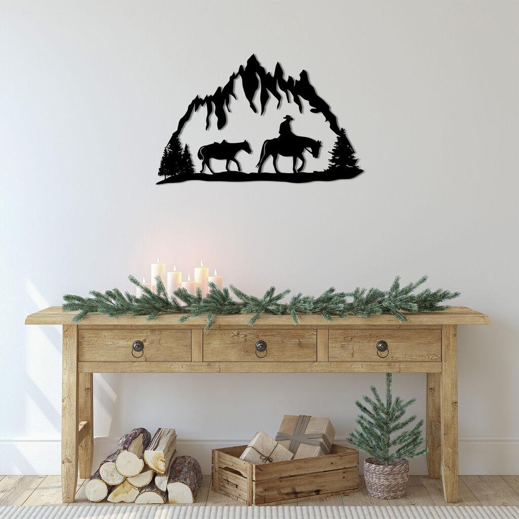 Wallity Zidna dekoracija Cowboy-313, 44x70cm, Crna