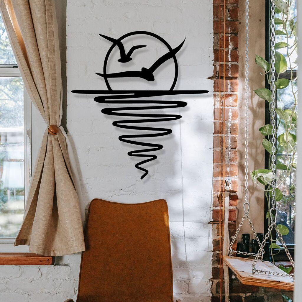 Wallity Zidna dekoracija Nostalgia, 51x54,5cm, Crna