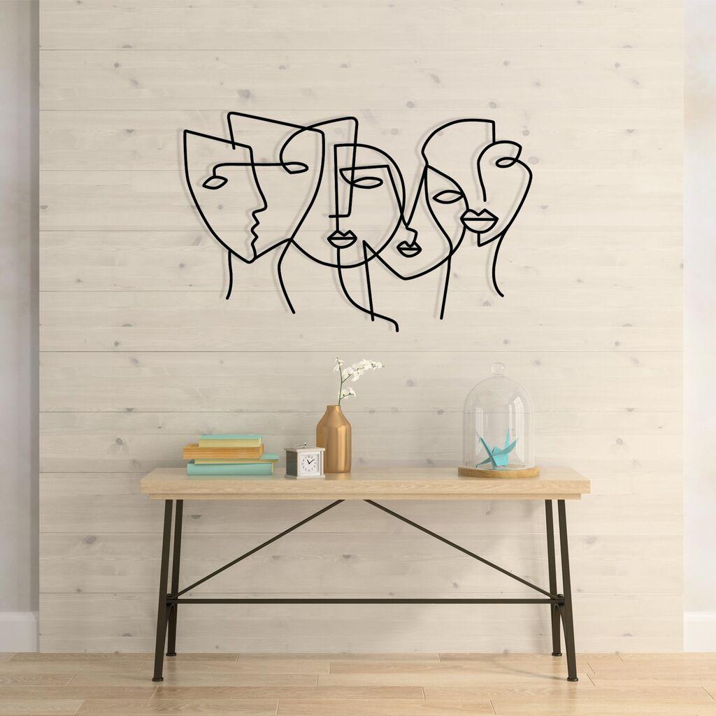 Wallity Zidna dekoracija Adrianus, 61x38,5cm, Crna