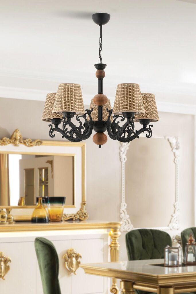 Opviq Luster Fiona Hazeran Wood, 15x10x13cm, IP20, Bež-crni