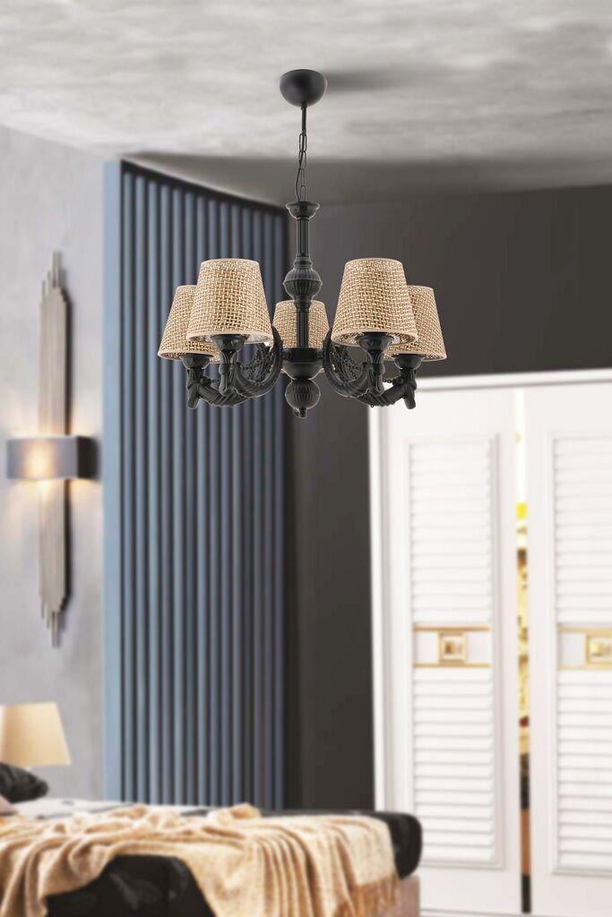 Opviq Luster Fiona Hazeran Chain, 15x10x13cm, IP20, Bež-crni