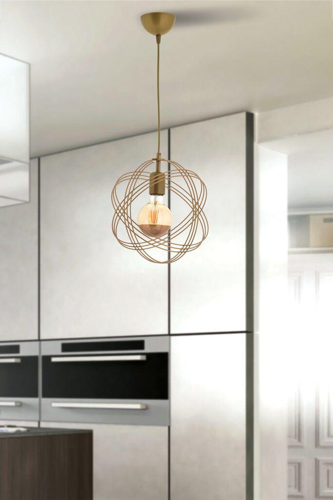 Opviq Luster Sheldon, 26cm, IP20, Zlatne boje