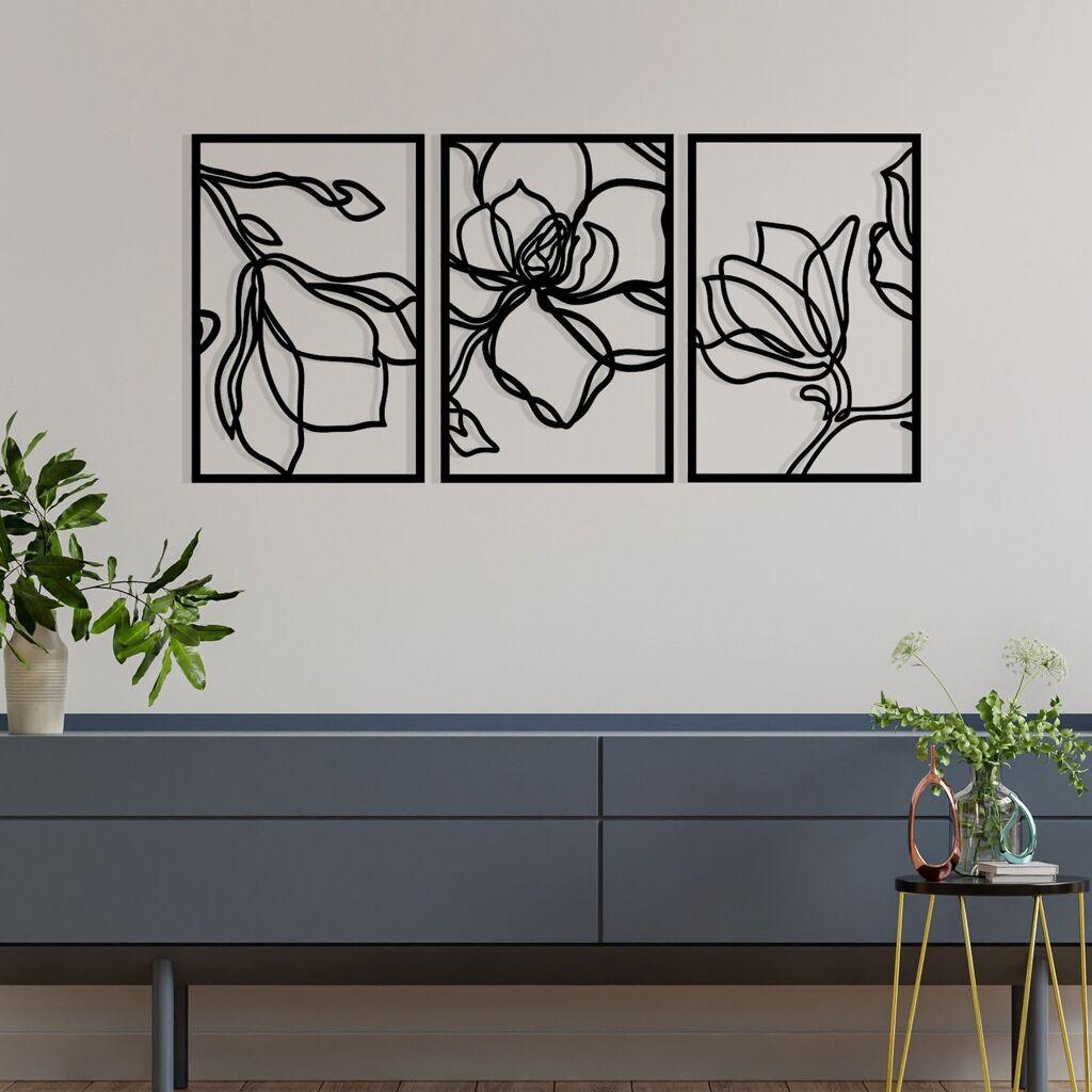 Wallity Zidna dekoracija Adda, 120x56,5cm, Crna