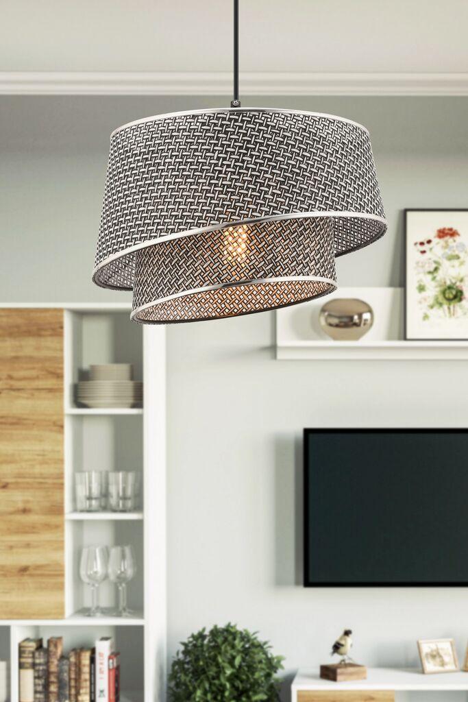 Opviq Luster Barette Hazeran, 32x32cm, Crno-srebrne boje