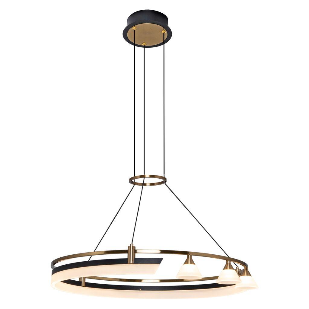 Opviq Luster 5707-2A, 60cm, Height: 120cm, 3000 K, 4500 lm, Zlatno-crne boje