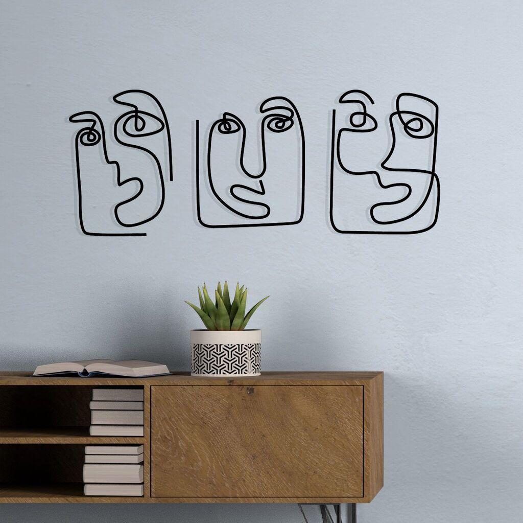 Wallity Zidna dekoracija Abbiocco, 108x48cm, Crna