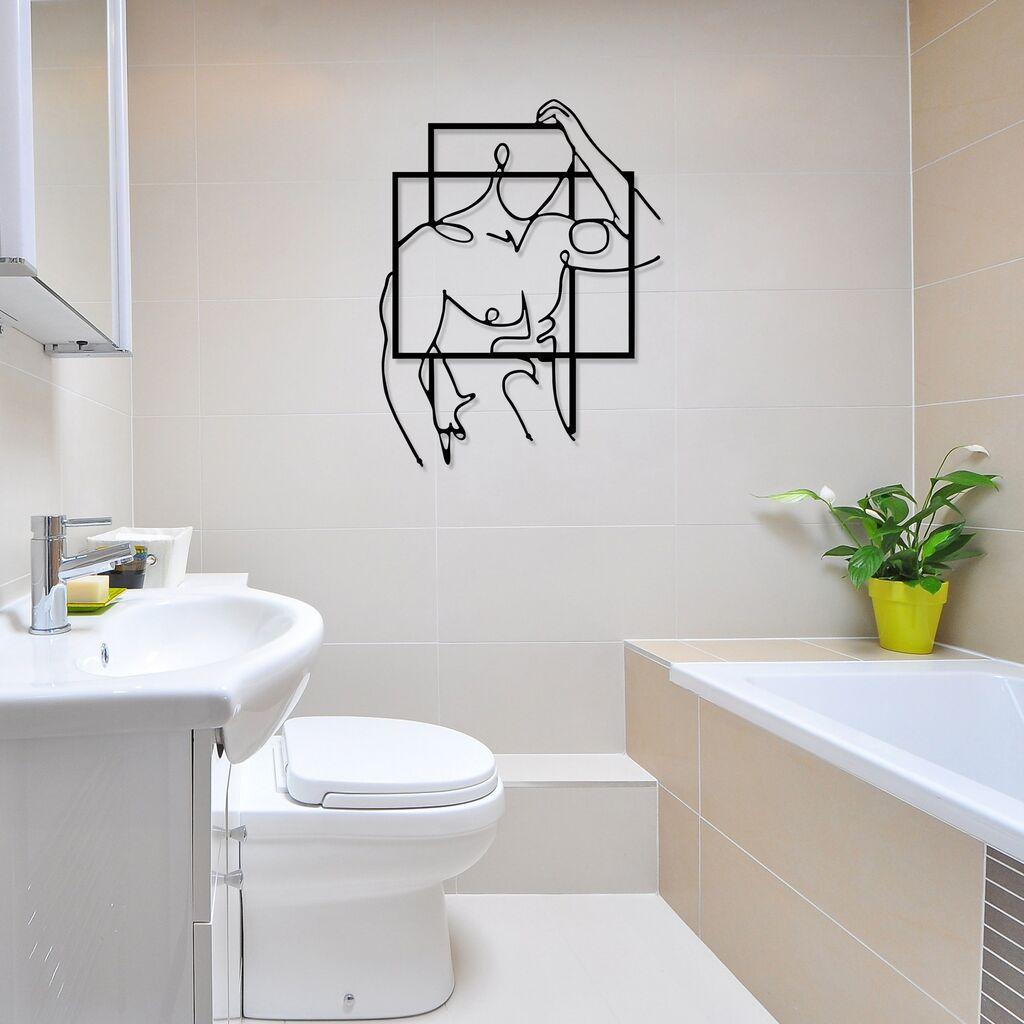 Wallity Zidna dekoracija Fit Man, 39x51cm, Crna