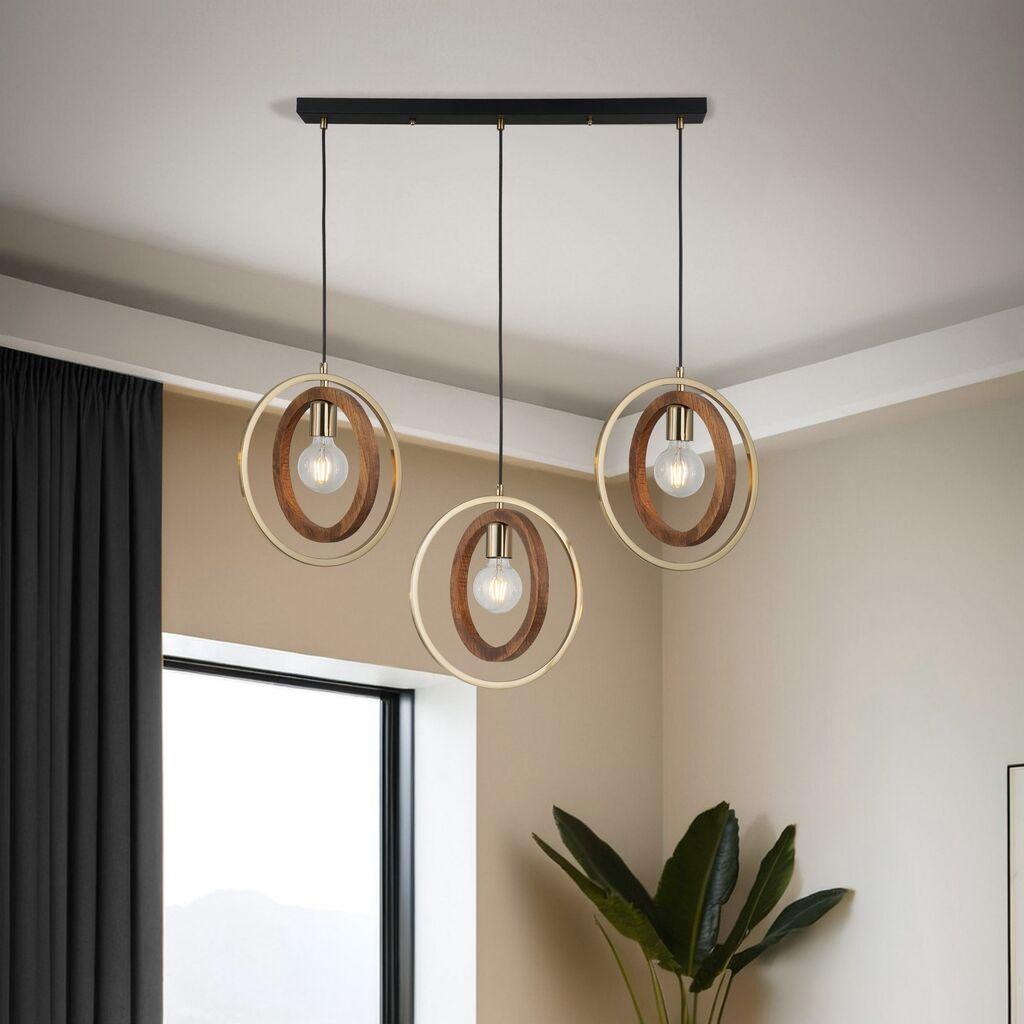 Opviq Luster Feno-52-03, 70x6x2.5cm, 45-180cm, IP20 Braon-zlatne boje