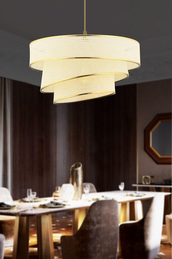 Opviq Luster Couper Hazeran, 40x40cm, Zlatno-bele boje