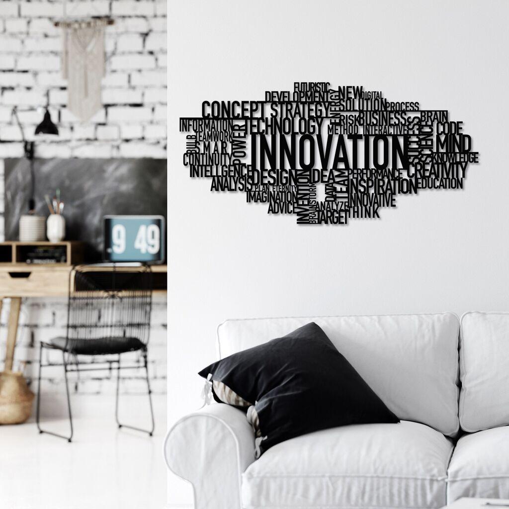 Wallity Zidna dekoracija Innovation, 86x41cm, Crna