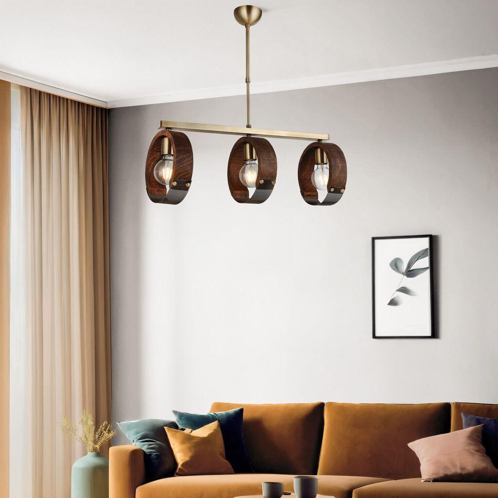 Opviq Luster Manya-52-03, 10x10x5cm, 54-77cm, IP20 Braon-zlatne boje