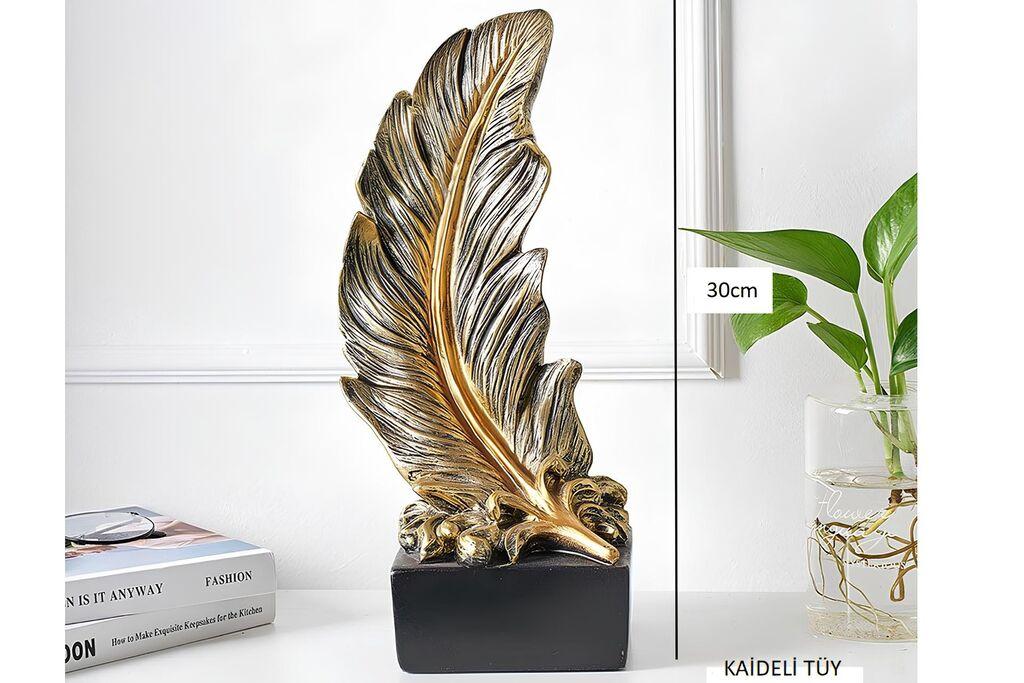 Aberto Design Dekorativna figura CY0364, 30x10 cm, Zlatna boja