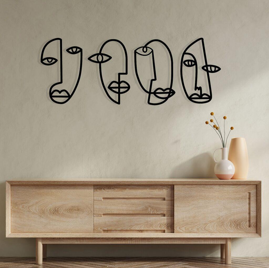 Wallity Zidna dekoracija Anacreon, 133x46cm, Crna