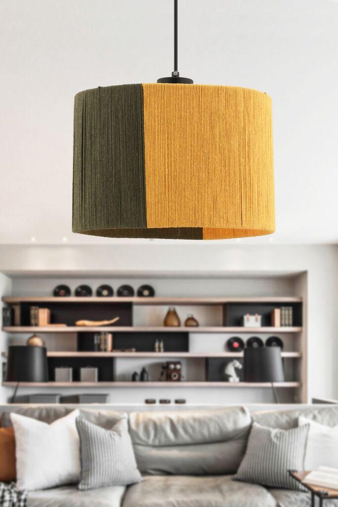 Opviq Luster Cane, 30x30cm, Žuto-zeleni