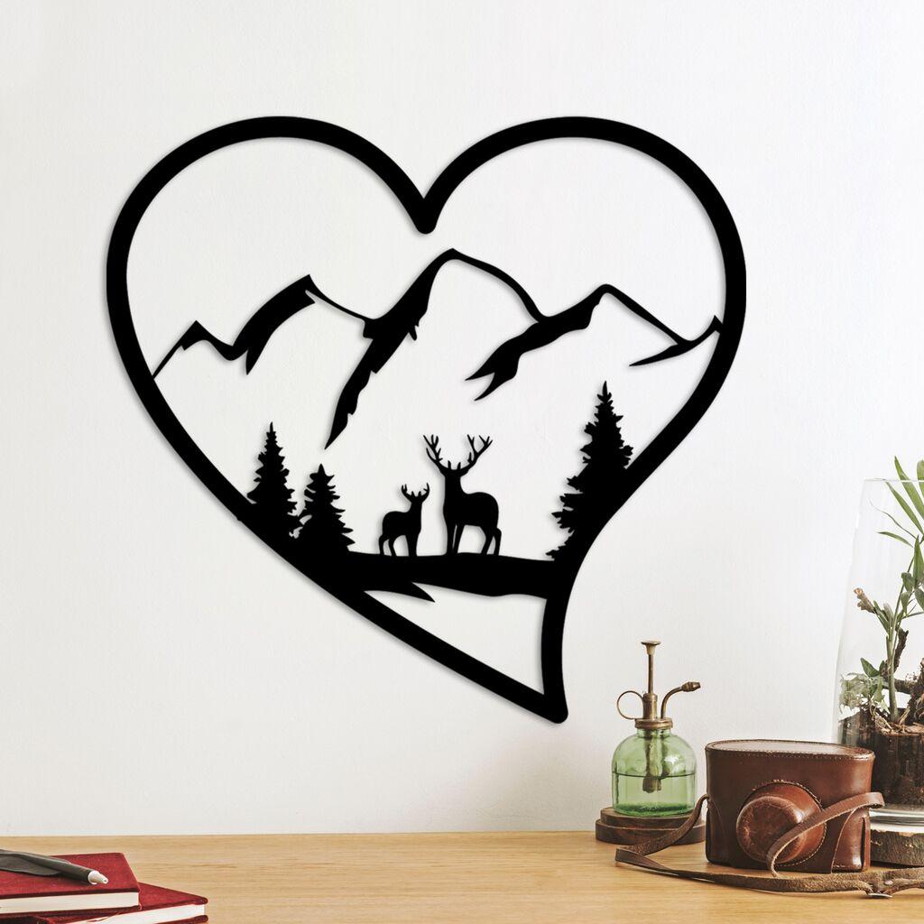 Wallity Zidna dekoracija Mother And Son 3, 51x54cm, Crna