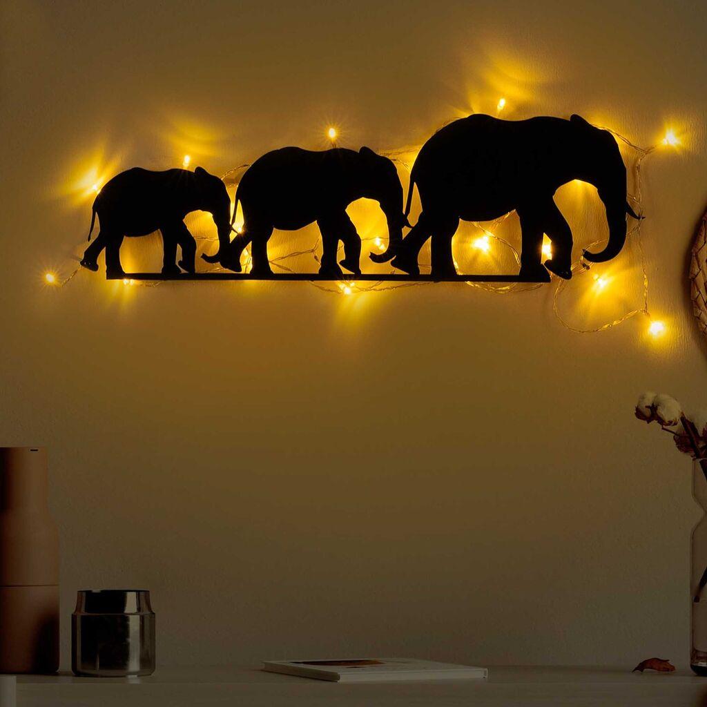 Wallity Zidna dekoracija Elephant 070, 15x50cm, Crna