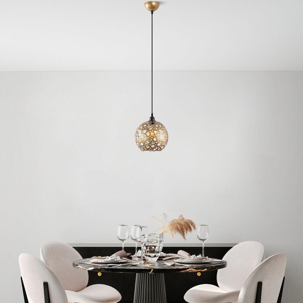 Opviq Luster Selcuklu-Mr-785-1, 25cm, IP20, Zlatno-crne boje