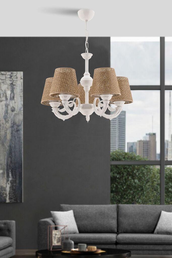 Opviq Luster Fiona Hazeran, 15x10x13cm, IP20, Bež-beli