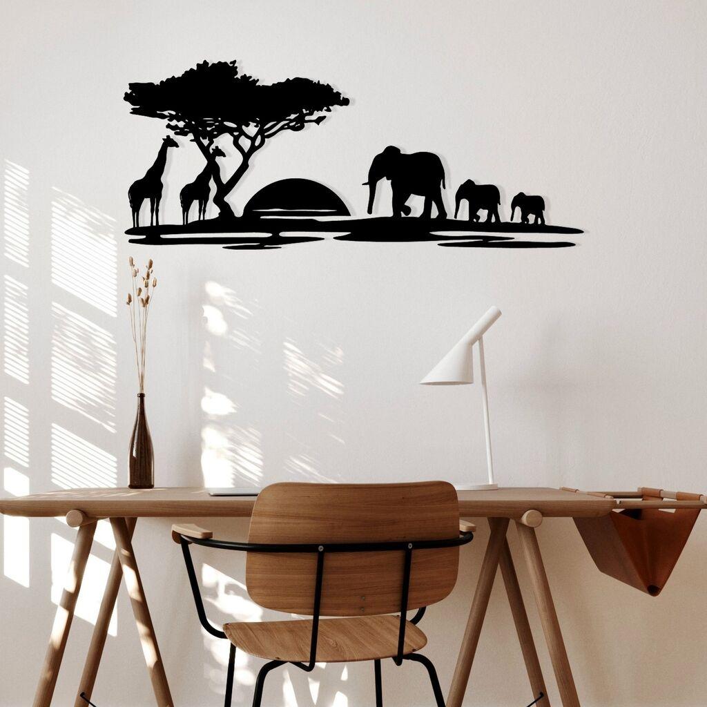 Wallity Zidna dekoracija Primavera, 68x28cm, Crna