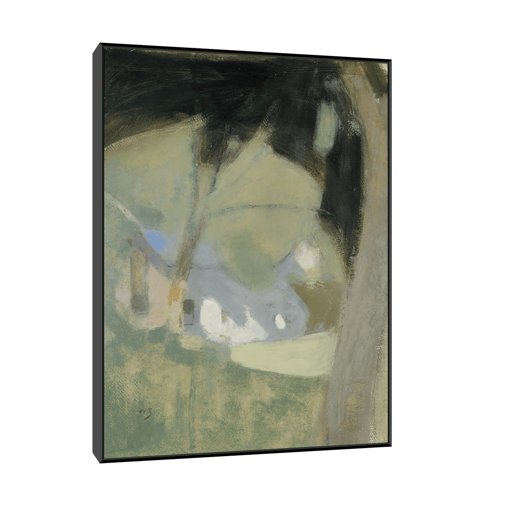 Canvas Slika na platnu The Old Brewery, Helene Schjerfbeck, 90x120cm, Sa ramom, Crni