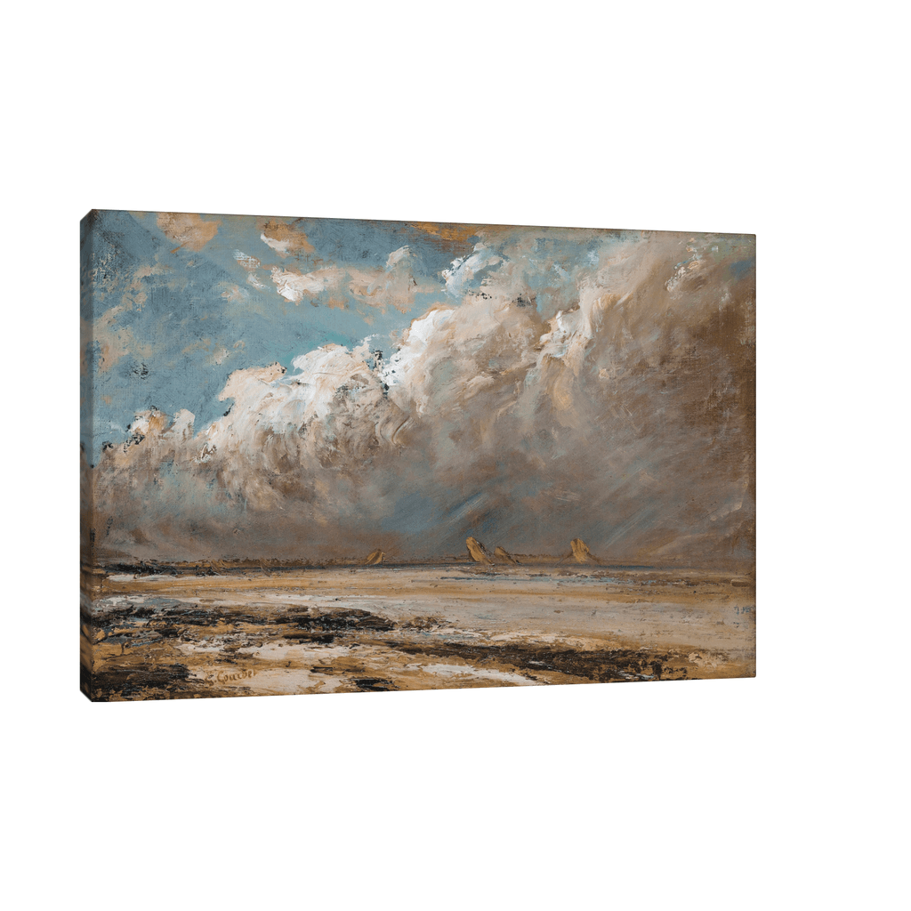 Canvas Slika na platnu Beach in Normandy, Gustave Courbet, Bez rama, 60x40cm