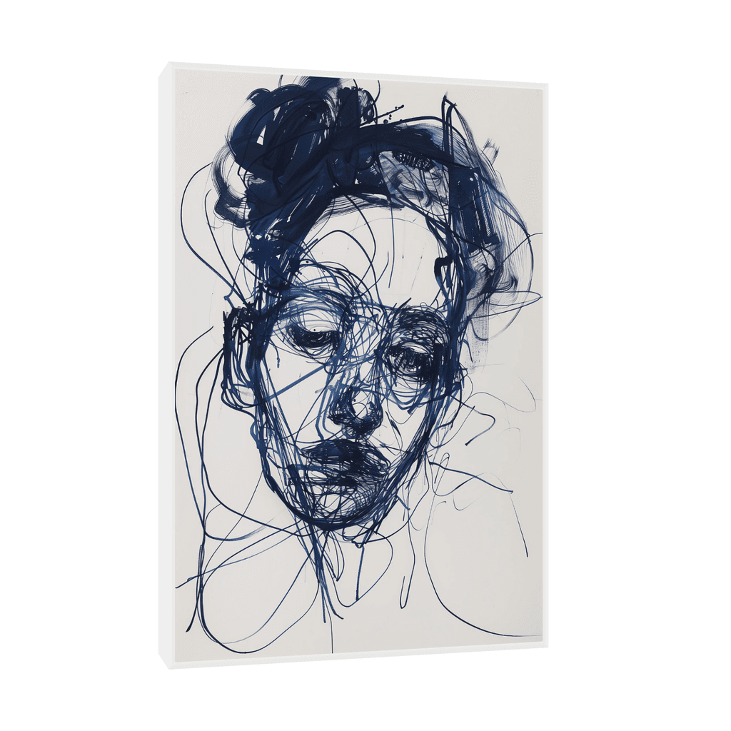 Canvas Slika na platnu Plavi San II, 40x60cm, Sa ramom, Beli
