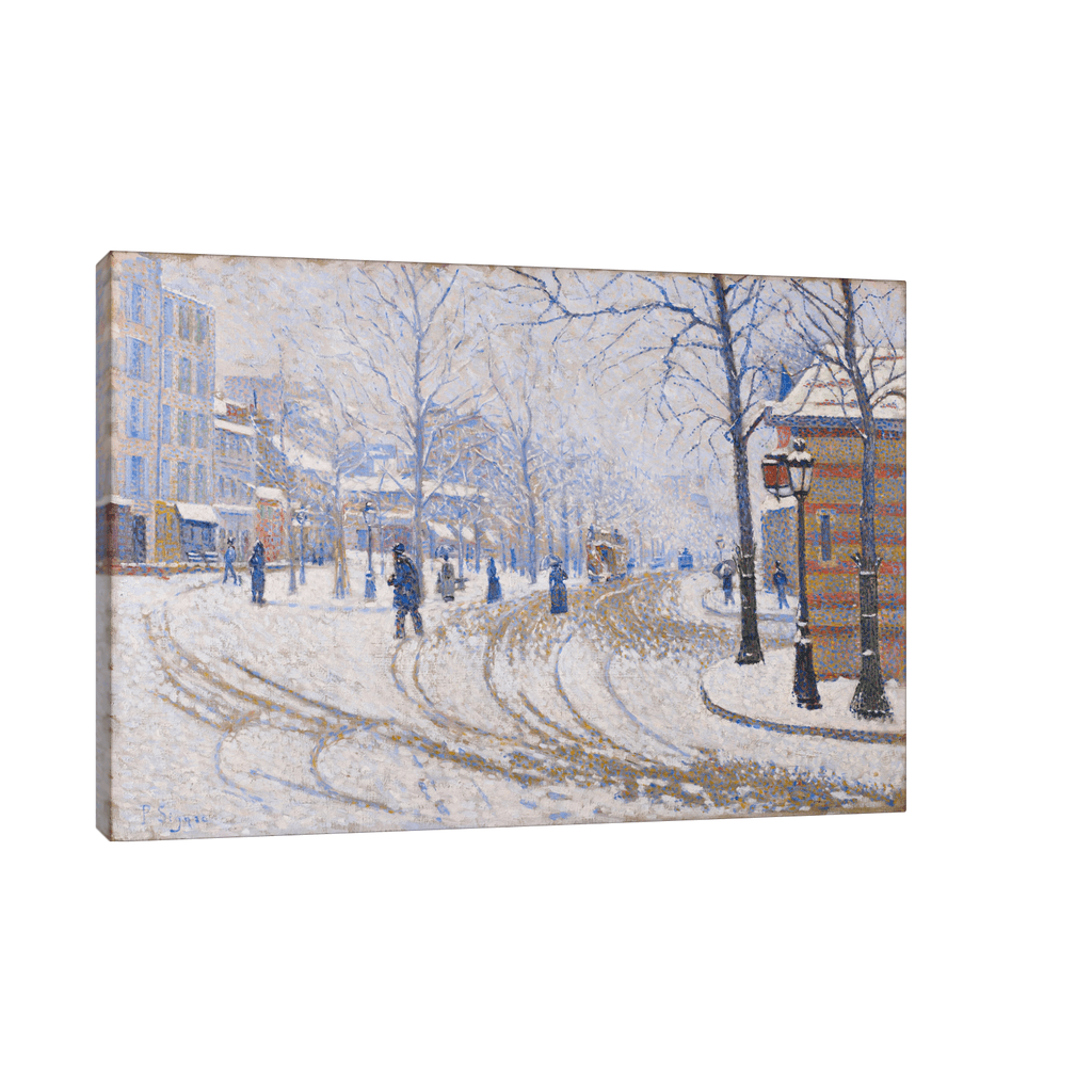Canvas Slika na platnu Snow, Boulevard de Clichy, Paris, Paul Signac, Bez rama, 120x80cm
