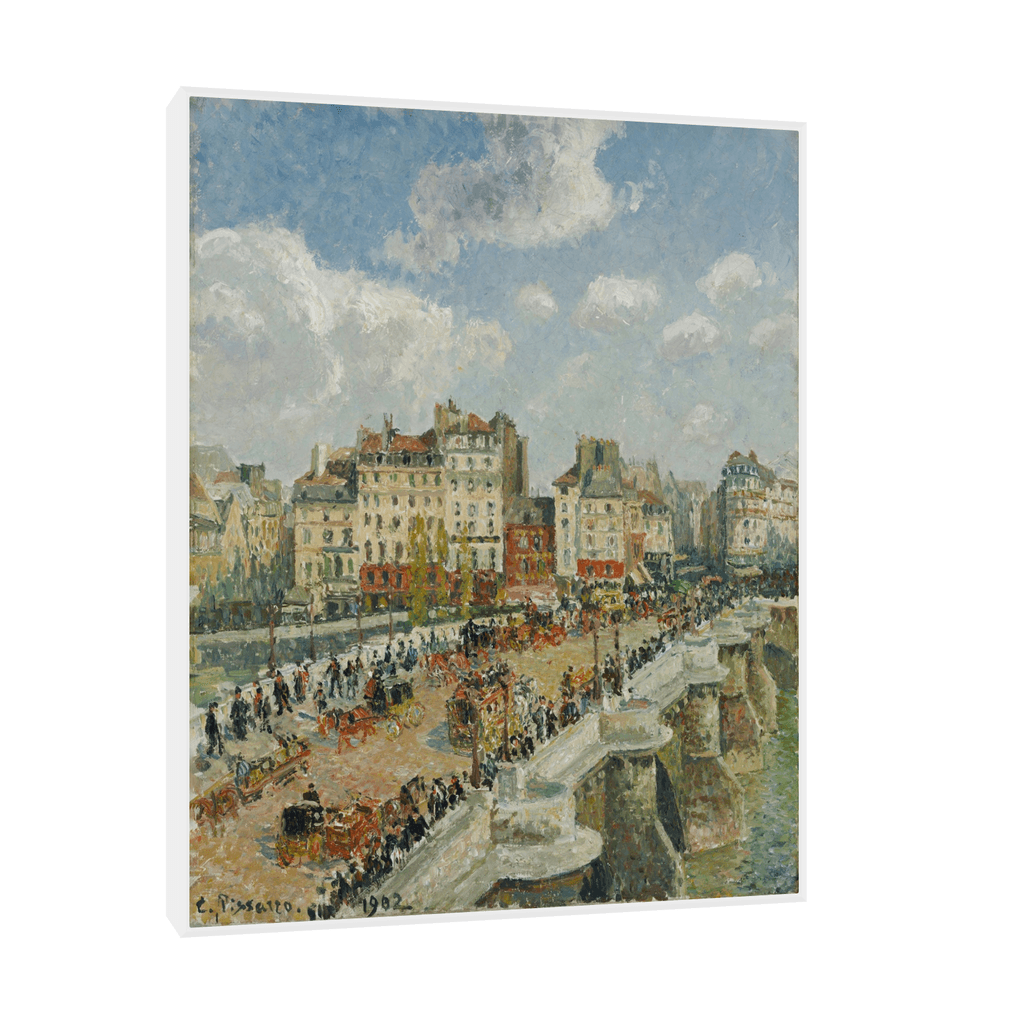 Canvas Slika na platnu The Pont-Neuf, Camille Pissarro 120x150cm, Sa ramom, Beli