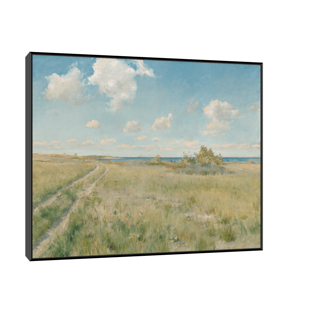 Canvas Slika na platnu The Old Road to the Sea, William Merritt Chase 75x60cm, Sa ramom, Crni