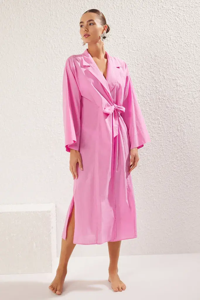 Trendyol Milla Ženski kimono Tbess25Km00004, Roze