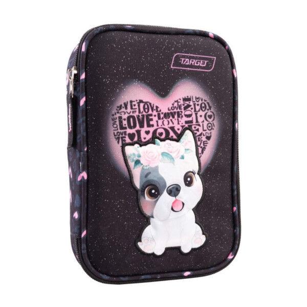 Target Puna pernica za devojčice Sweet dog, Crno - roze