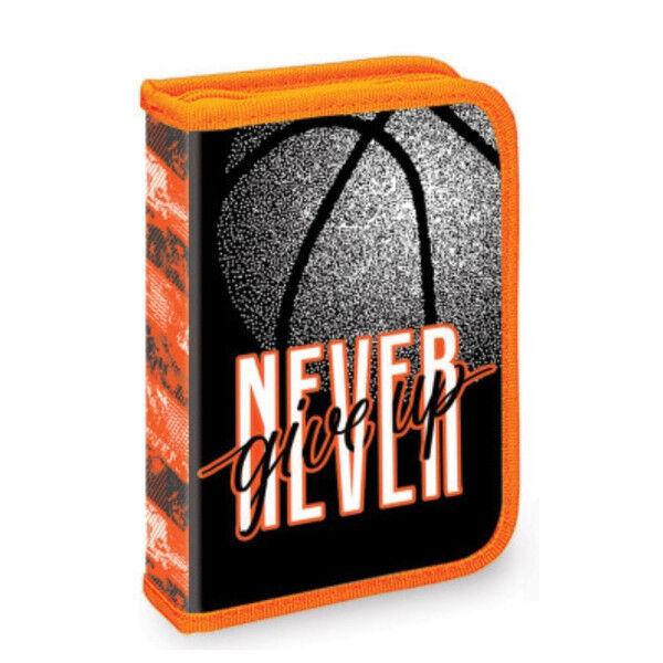 S-cool Puna pernica za dečake Basketball never give up, Crno - narandžasta