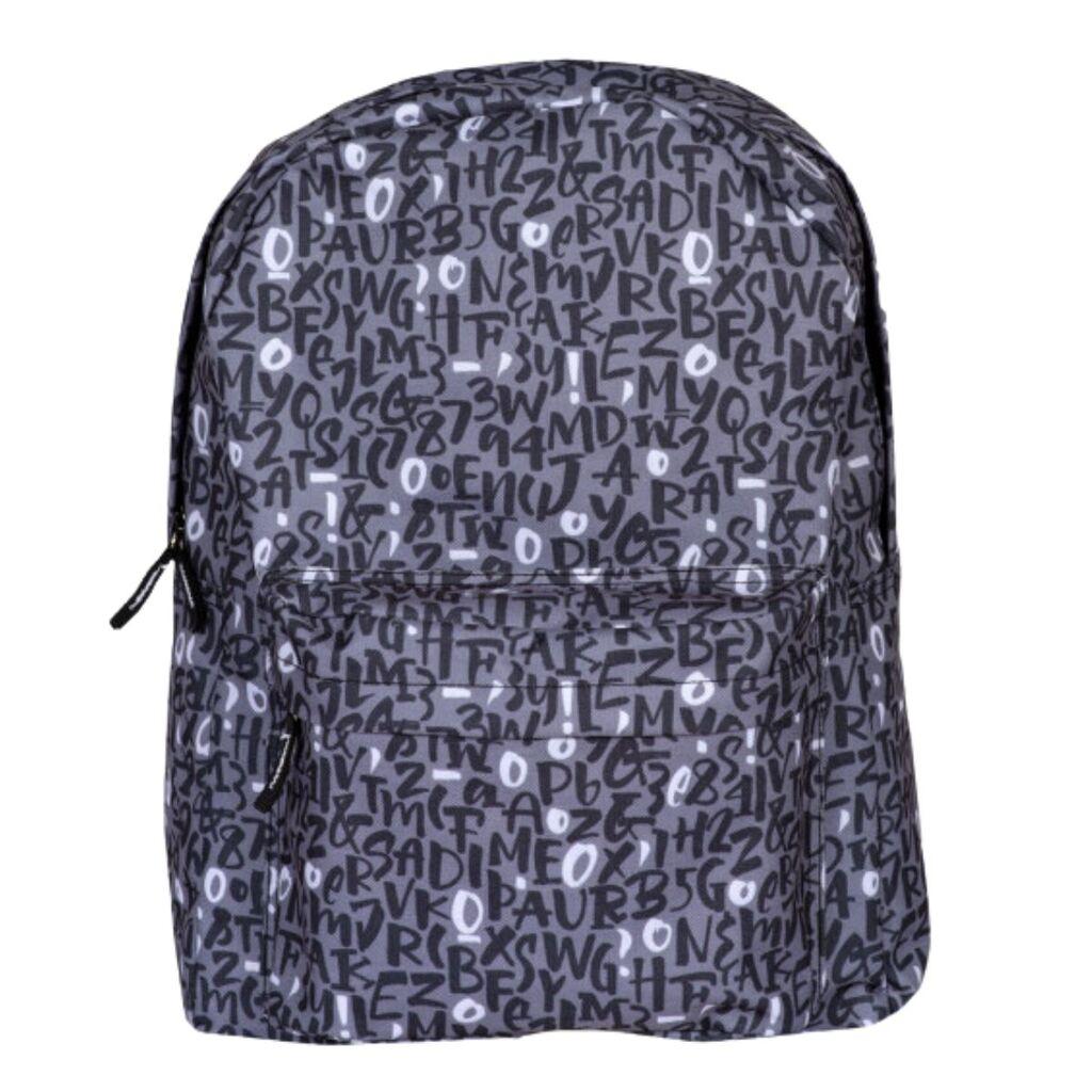 S-cool Školski ranac Letters Classic, Tamnosivi
