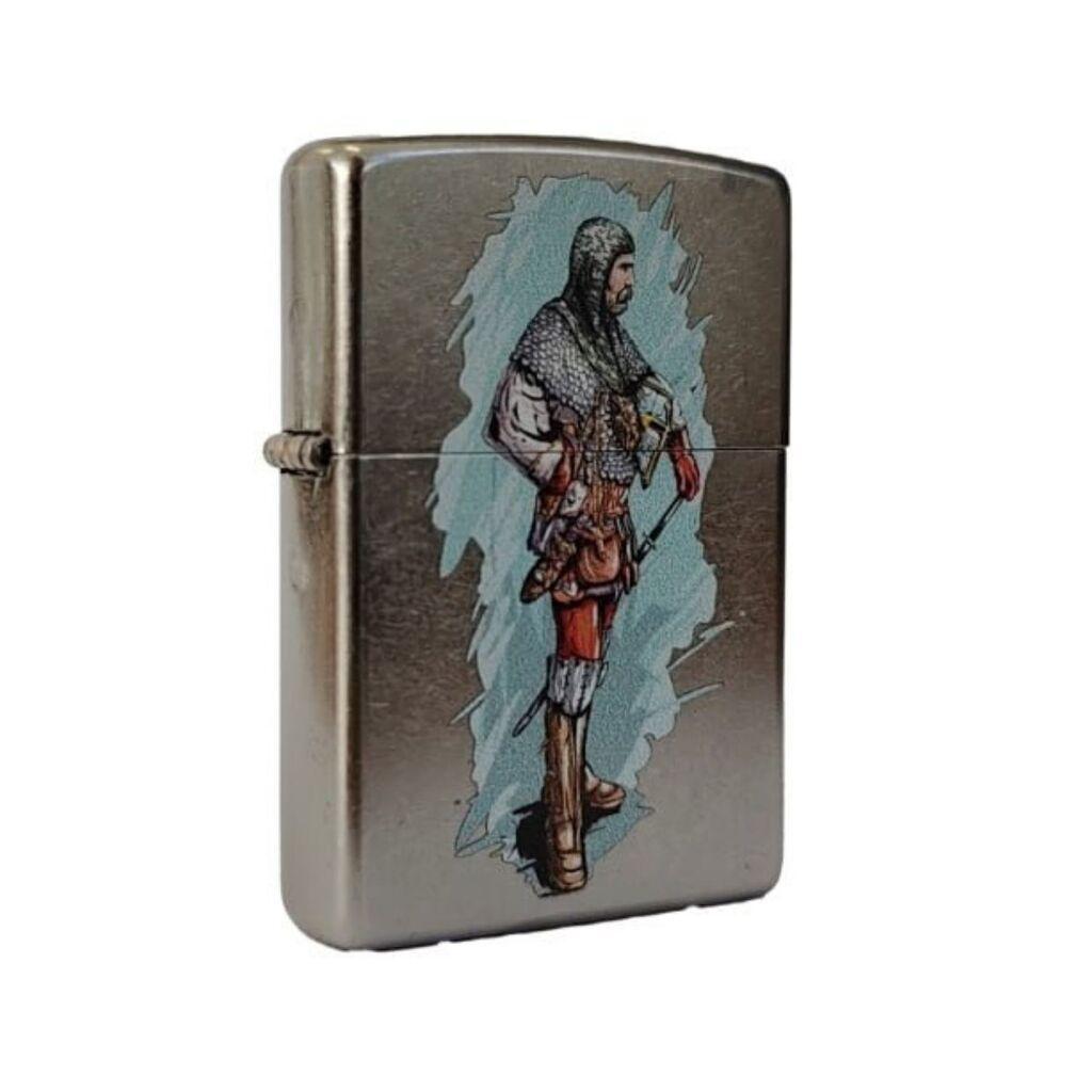 Zippo Upaljač Serbian Knight, Srebrne boje
