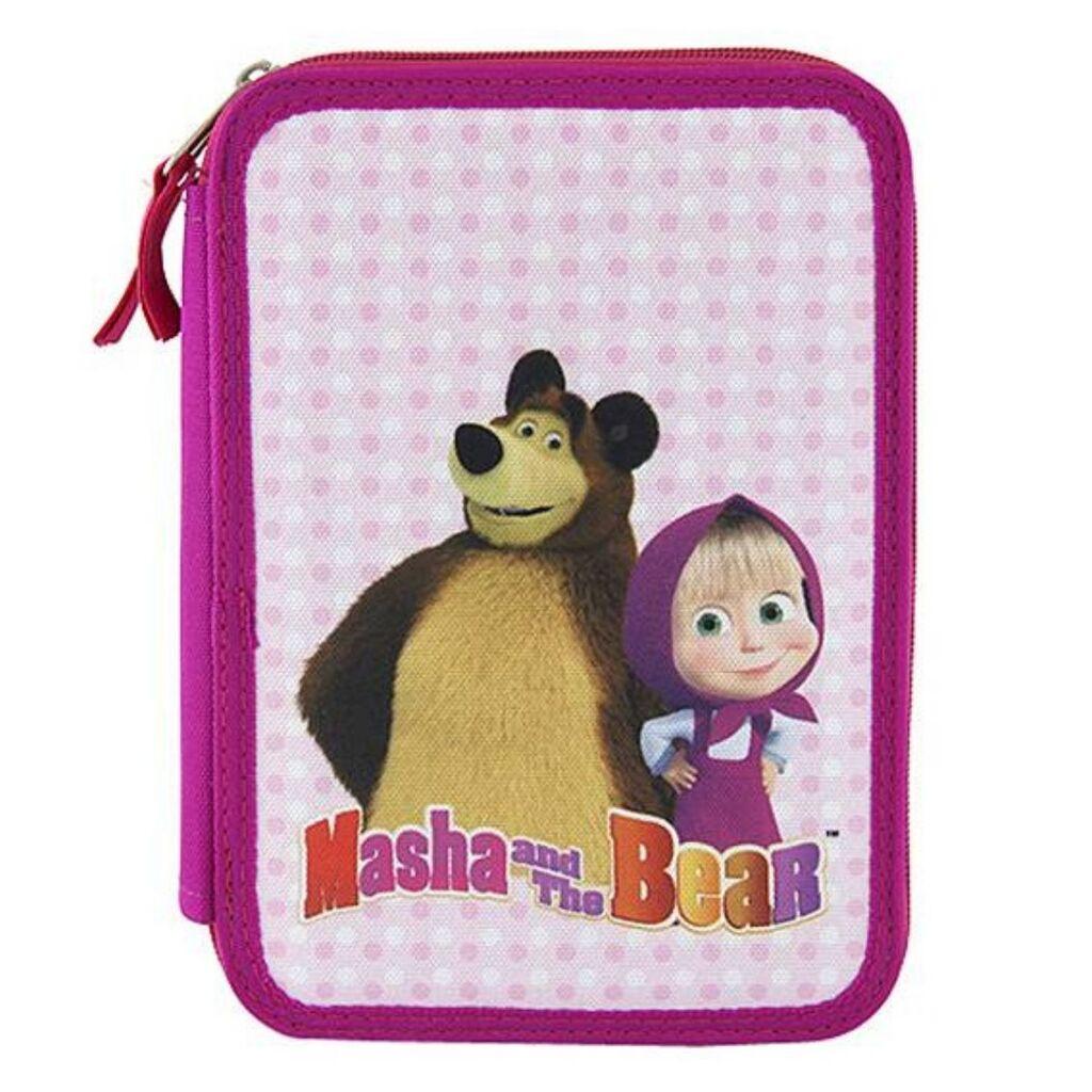 Target Dvodelna pernica za devojčice Maša i meda, Puna, Roze - ljubičasta