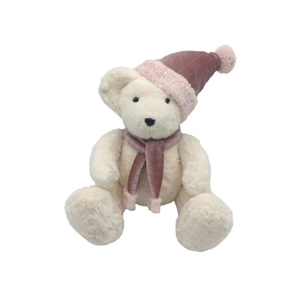 Novogodišnja dekoracija Meda, 40cm, Roze