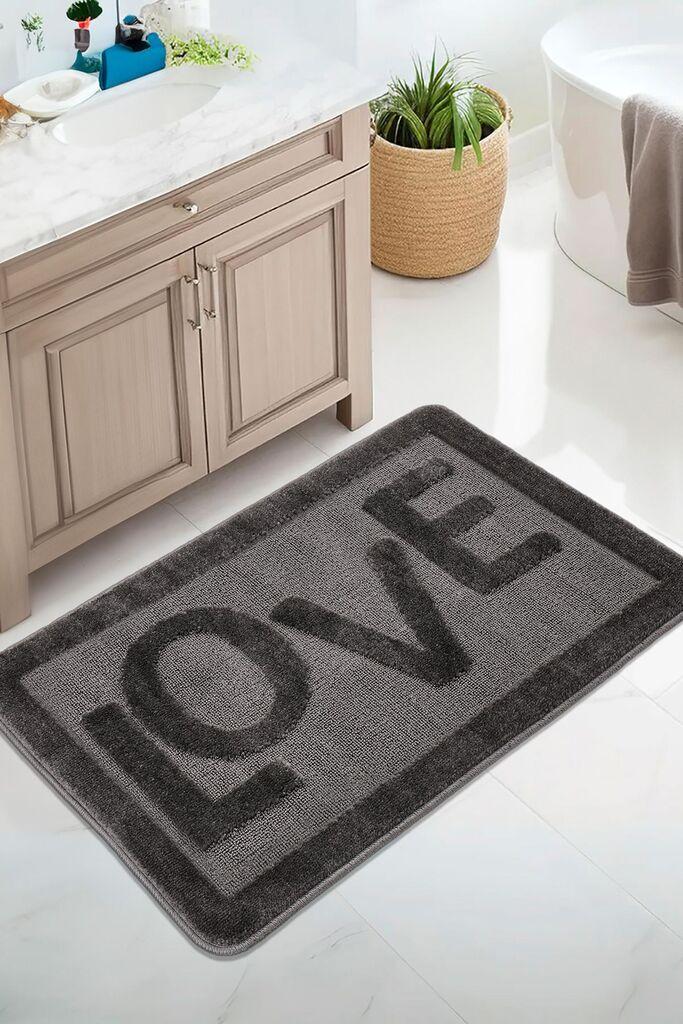 L'essentiel Maison Prostirka za kupatilo Love, 60x100 cm, Antracit