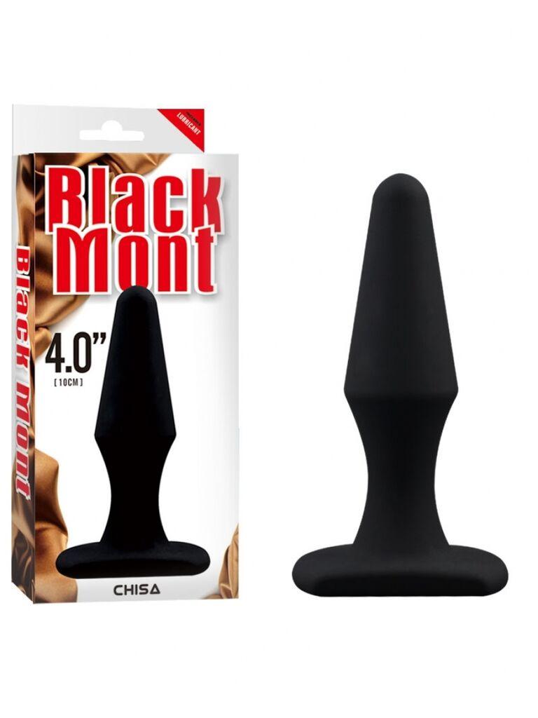 Butt plug M Silicone Plug, 10.5cm, Crni