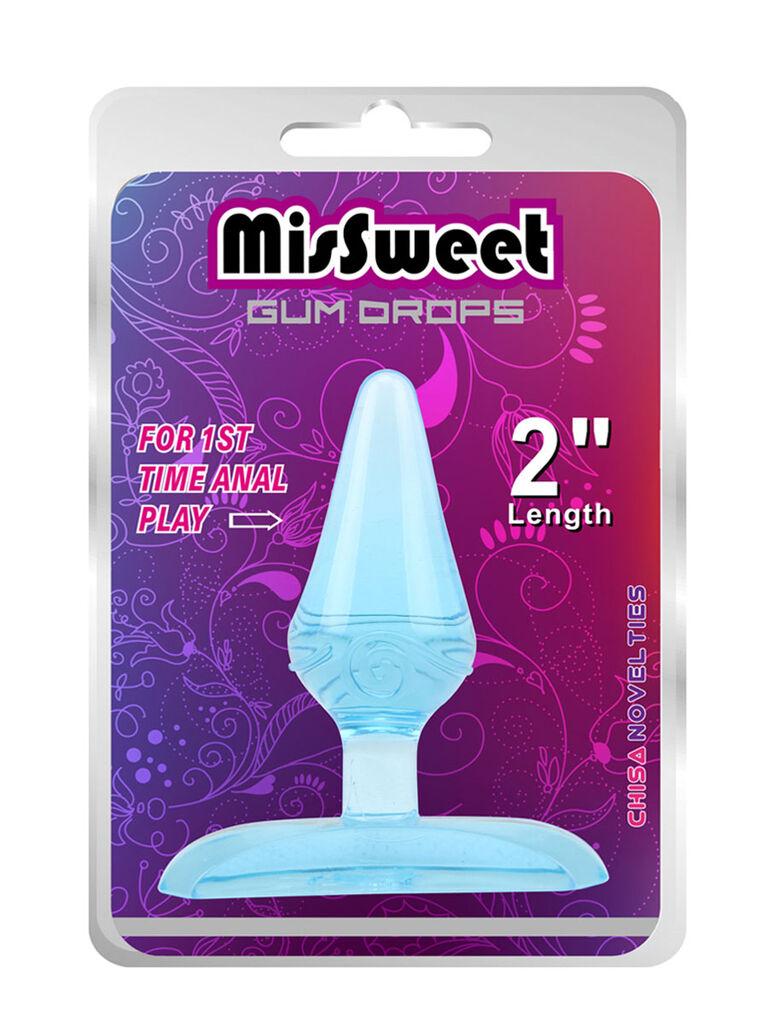 Butt plug Gun Drops Plug, 6.6cm, Plavi