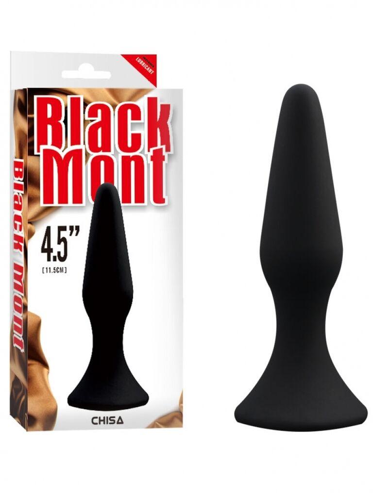 Butt plug L Silicone Plug, 12.8cm, Crni