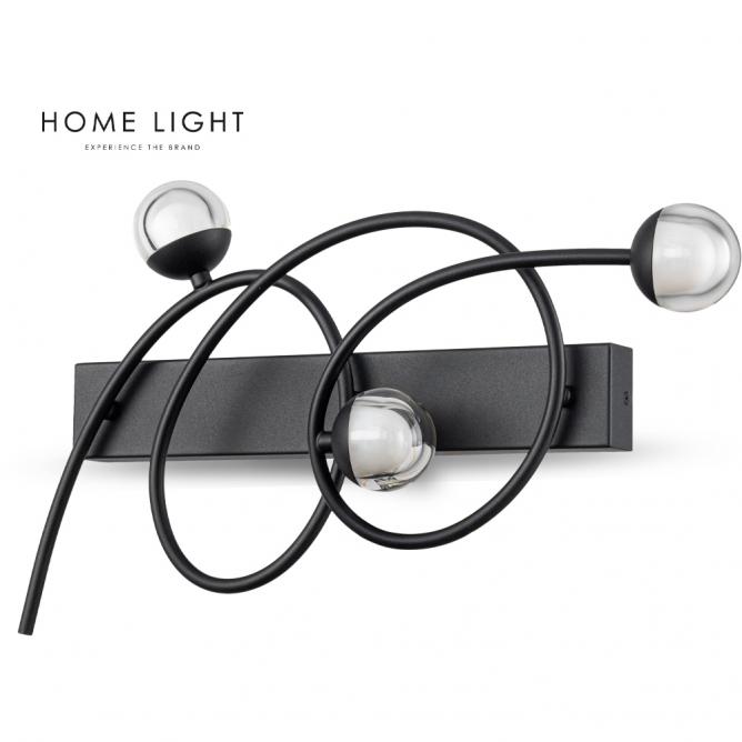 HOME LIGHT Zidna lampa Luna 323, 11W, 3000K, Crna