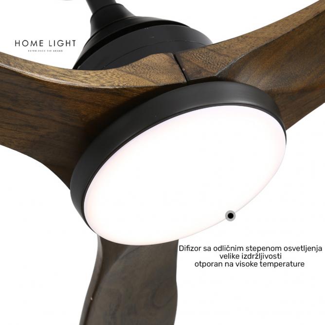 HOME LIGHT Plafonski ventilator sa svetlom C193B, Braon