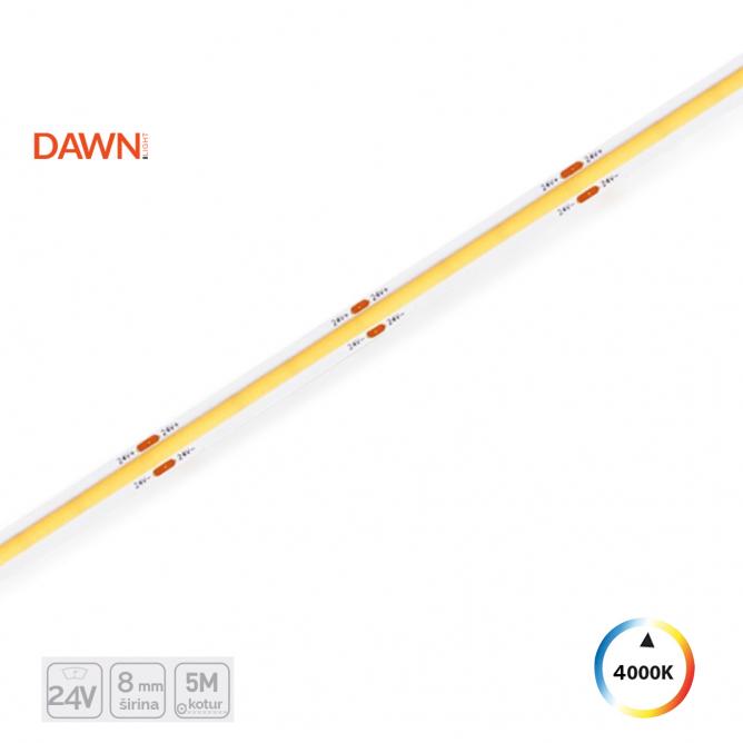 DAWN LED Traka Hl CobNw, 24V, Ip20, 5Met, 4.8W/M, 8m
