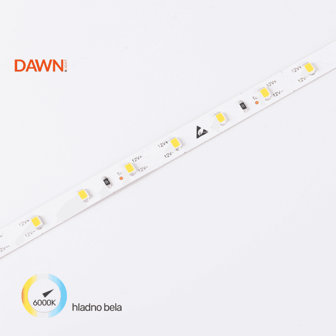DAWN LED Traka Hl 2835-60-W, 12V, Ip20, 5Met, 4.8W/M, 8mm
