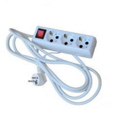 Tehnoelektro Prenosna priključnica 3 mesta sa prekidačem PP/J 3x1.5mm², 2m