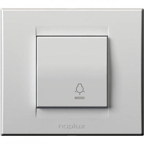 Prekidač običan sa lokatorom Lux Primera, 832611, Beli