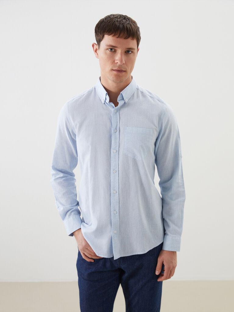 LC Waikiki Muška košulja S5FM94Z8-CUN, Plava